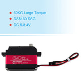 1 x RAW Customer Returns RUIZHI DS5160 RC Servo 60kg High Torque Servo Baja Servo Digital Servo for 1 5 RC Car SAVOX-0236 LOSI XL 5T Robot Control Angle 180  - RRP €35.4