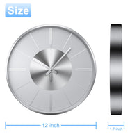 1 x RAW Customer Returns HOSTON 12 inch Wall Clock Silent Non-ticking Modern Wall Decor Aluminum for Living Room Kitchen Office 12 inch, White, Scale  - RRP €22.8