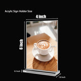 6 x Brand New Lukione 3pcs Acrylic Sign Holder A6 Clear Plastic Stand Flyer Menu Sign Holder Display for Exhibition, Wedding, Ad Picture, Photo Frame, Office, Shop, Cafes, Restaurant, Hotel - RRP €48.3