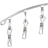 40 x Brand New WAIKAS Pack of 2 Sock Underwear Hanger, Stainless Steel Hanger, Stainless Steel Sock Hanger with 8 Clips, Suitable for Drying Socks, Underwear, Baby Clothes, Towels - RRP €424.8