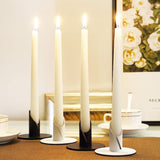 1 x RAW Customer Returns Candlestick, 2.2CM Candlelight Dinner Candle Holder, for Living Room and Bedroom Decoration, 4 Pieces, White - RRP €16.48