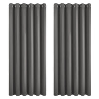 1 x RAW Customer Returns Deconovo Blackout Curtain Cold Protection Curtains Bedroom Cold Protection Curtain Opaque, 274 x 229 cm Height x Width , Dark Grey, Set of 2 - RRP €74.95