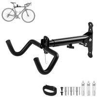 1 x RAW Customer Returns CYFIE bicycle wall mount, foldable bicycle wall mount, space-saving bicycle wall mount up to 25 kg for bicycle, racing bike, mountain bike etc., bicycle suspension with soft padding 1 piece  - RRP €23.99