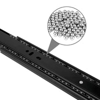 1 x RAW Customer Returns ZEONHEI set of 4 45mm x 400mm drawer runners, full extension roller extension ball bearing guide 45kg load capacity drawer runners rails with screws - RRP €16.79