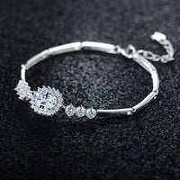 1 x RAW Customer Returns JIANGXIN Women Bracelets 925 Sterling Silver Adjustable Sparkling 5A Cubic Zirconia Princess Diana Bracelet Women Jewelry Gifts for Mom Wife Girls with Exquisite Gift Box - RRP €36.79