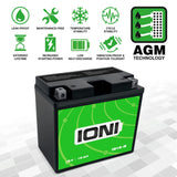 1 x RAW Customer Returns IONI IB16-B 12V 19Ah AGM battery compatible with YB16-B sealed maintenance-free motorcycle battery, 19Ah - compatible with YB16-B - RRP €75.9