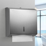 1 x RAW Customer Returns NICEME paper towel dispenser, stainless steel towel dispenser lockable, wall-mounted tissue dispenser, suitable for C V-fold paper towels, offers space for 250-400 sheets - RRP €29.99