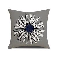 1 x RAW Customer Returns Cushion Covers 40 x 40 Set of 4 Modern Floral Decorative Square Pillow Covers Gray Daisy Pillow Case Decorative Floral Cushion Cover for Home Sofa Outdoor Decoration - RRP €20.4