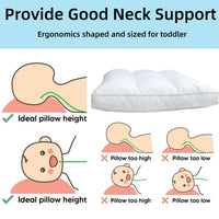 1 x Brand New Baby Toddler First Pillow 48 x 33 cm Organic Cotton Toddler Pillow with Pillowcase for Sleeping Boys and Girls Ergonomic Sleep Neck Pillow Three-dimensional Pillow - RRP €19.15