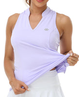 1 x Brand New AjezMax Women s Sports Tennis Tank Tops Racerback Sleeveless Running Shirt Top Quick Drying Yoga Tank Top Fitness Top Light Purple XL - RRP €27.6