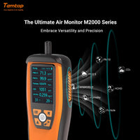 1 x RAW Customer Returns Temtop CO2 meter, CO2 display, indoor air quality detector air quality measuring device with for PM2.5 PM10 particles CO2 HCHO, M2000 2nd - RRP €201.3