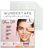 1 x RAW Customer Returns WUNDERTAPE Slipping Eyelid Stripes Slipping Eyelid Tape Strips for Eyelid Lifting Without Surgery Waterproof, Invisible, 24 Hour Hold, Eyelid Tape Eyelid Stripes Invisible 240 L  - RRP €19.99