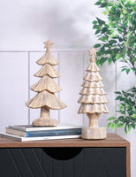 1 x RAW Customer Returns HAUCOZE Christmas Decorative Figure Tree Gift Sculpture Modern Statue Indoor Living Room Art Resin Home Decoration 29cm - RRP €35.98