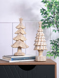 1 x RAW Customer Returns HAUCOZE Christmas Decorative Figure Tree Gift Sculpture Modern Statue Indoor Living Room Art Resin Home Decoration 29cm - RRP €35.98