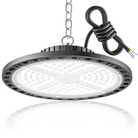 1 x RAW Customer Returns LED UFO industrial lighting 100W 1 piece - 15000LM LED UFO lamp with 11.8in metal chain, driver, 6500K IP65 hall spotlight LED for workshop warehouse gym factories - RRP €28.22