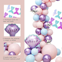 11 x Brand New Mermaid Balloon Garland Kit FVCENT 93pcs Mermaid Party Supplies Birthday Decorations, Girl Party Balloon, Mermaid Tail Balloon Arch Kit, Ocean Themed Banner - RRP €221.76