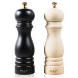 1 x RAW Customer Returns Bill.F Salt and Pepper Grinder Set, Wooden Pepper Mill, Set of 2 Manual Salt Pepper Shaker Grinder, Refillable, 7 Inch Black and Beige  - RRP €24.99