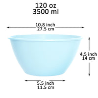 4 x Brand New Youngever 9 Pack 3.5 Liter Plastic Mixing and Serving Bowls, Large Popcorn Bowls, Salad Bowls, Chips and Dip Serving Bowls Coastal  - RRP €186.36