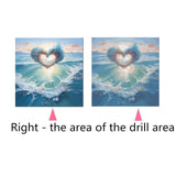 1 x Brand New 5D DIY diamond painting, heart shaped waves diamond painting pictures full drill, diamond canvas crystal rhinestone embroidery pictures painting by numbers for children adults decorations - RRP €20.4