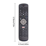 1 x RAW Customer Returns Riry Replacement for Philips Remote Control for Smart TV with Netflix Button - RRP €21.6