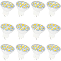 1 x RAW Customer Returns Jenyolon GU4 MR11 LED lamps warm white 2.5W, 12V, 3000K, 300Lm, replacement for 20-25W halogen lamps, GU4 MR11 LED light bulb spot light, 120 beam angle, pack of 12 - RRP €26.21