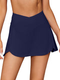 1 x RAW Customer Returns SHEKINI Swimming Shorts Women s Bathing Skirt Elegant Bikini Skirt Swimwear Short Skirt Built-in Bikini Bottoms Casual Sports Skirt Swimming Skirt Beach Bikini M, Dark Blue  - RRP €28.07