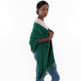 1 x RAW Customer Returns Scarf Shawl Winter Woman Stole Green Spaosa Scarves Foulard Pashmina Elegant Ceremony - RRP €24.0