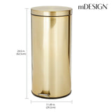 1 x RAW Customer Returns mDesign pedal bin 5L - trash can with foot pedal made of metal - trash can with lid and removable inner bucket made of robust plastic - in modern bronze - RRP €23.45