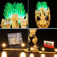 1 x RAW Customer Returns LED Light Set for Lego I Am Groot, Music Version Decoration Lighting Set for Lego 76217 Marvel I Am Groot Toy Creative Toy Lights -Lights Set Only, No Lego Model - RRP €39.98