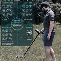 1 x RAW Customer Returns HOOMYA Metal Detector Professional for Adults and Children - High-precision metal detector, waterproof 10 inch large search coil, large LCD screen, 4 professional modes with pinpoint gold detection - RRP €141.62