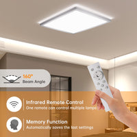 1 x RAW Customer Returns Matane LED ceiling light dimmable, 24W ceiling lamp with remote control, panel flat 3000K-6500K 2400lm cold warm white for living room, bedroom, children s room, bathroom, modern, square, 30x2.5cm - RRP €29.99