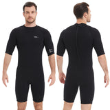 1 x RAW Customer Returns Wetsuit Women Men Short AONYIYI 3MM Neoprene Shorty Women Men Zipper Back Trisuit Swimsuit Swimming Suit Ultra Stretch for Diving Surfing Kiting Waterskiing Rafting - RRP €40.33