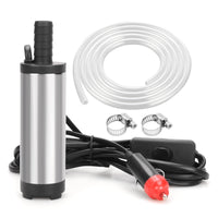 1 x RAW Customer Returns Oil pump DC 12V 38mm diesel pump water pump submersible pump fuel pump with cigarette lighter and hose 5m, oil diesel heating oil water pump for car, vehicle, caravan, marine boat - RRP €20.16