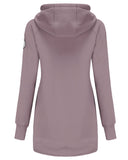 1 x RAW Customer Returns ELFIN women s long hoodie, zip hoodie, autumn winter jumper, sweat jacket with zip - RRP €48.65