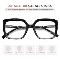 1 x RAW Customer Returns Eyekepper 4 Pack Reading Glasses Women Oversize Frame Ladies Readers 1.00 - RRP €28.33