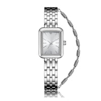 1 x RAW Customer Returns CIVO Wristwatch-Ladies Silver Rectangular Analogue Ladies Watch - Designer Fashion Waterproof Watch Ladies Elegant Stainless Steel Quartz Watch with Bracelet, Gifts for Women - RRP €21.78