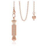 3 x Brand New CrystalTears pendulum esoteric spiral point pendant with chain rose gold pendulum made of copper spiritual radiesthesia dowsing rod for divination reiki healing meditation - RRP €75.6