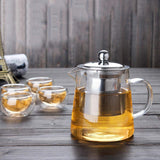 1 x RAW Customer Returns Macabolo glass teapot teapot heat resistant loose leaf tea pots with removable stainless steel filter - RRP €20.4