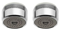 2 x RAW Customer Returns Water Saver for Faucet Aerator Faucet Aerator Water Saving Descaler Chrome Standard Thread Male M24 30 and 80 percent - RRP €25.8