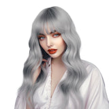 5 x Brand New RODIISKY Gray Wigs Silver Curly Wavy Wig Long Gray Wig for Women with Black Roots Everyday Cosplay Costume Party Halloween Gray Wig 26 Inches - RRP €99.95