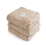 1 x RAW Customer Returns 1 Pack 3 Blankets Super Soft Premium Fluffy Dog Blanket Cat Blanket for Pet Dogs Cats Puppy Beige M 52 76 cm  - RRP €29.99