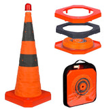 1 x RAW Customer Returns Foldable traffic cone warning cone traffic cone foldable pylon safety cone multi-purpose pop-up reflective safety cone 1.28in with weighted base  - RRP €26.68