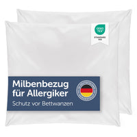 1 x RAW Customer Returns Blumtal mite cover pillow 80x80 cm set of 2 - OEKO-TEX certified allergy bedding pillow 80x80 cm - pillowcase against house dust mites - allergy bedding set anti mites 80x80 cm pillow - RRP €26.99