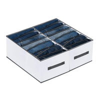 1 x Brand New ANTUREBAY 2 drawer organizer for wardrobes, foldable fabric storage boxes, organizer cabinet for drawers, wardrobe organization system for clothes, bras, socks, ties, etc. - RRP €20.4