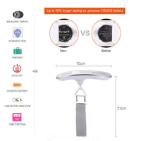 2 x RAW Customer Returns MYCARBON Digital Luggage Scale Analogue for Travel Suitcase Kitchen Fishing 50KG 110 lb Hanging Scale Digital Scale Fish Scale Silver3  - RRP €21.44