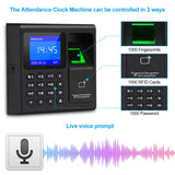 1 x RAW Customer Returns LIBO Smart Biometric Fingerprint Time Attendance Machine Clock Recorder Employee Access Control Device Control Keypad with RFID Keyfob - RRP €43.16