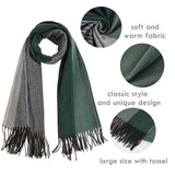 3 x Brand New EROSTIMO Women s Scarf Checked Double Sided Scarves for Women Shawl Wraps with Tassels Soft Reusable Dark Green  - RRP €82.8