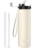 1 x RAW Customer Returns GOPPUS 1L 32oz Thermos Bottle with Straw Double Layer Stainless Steel Drinking Bottle 1 Liter Insulated Bottle Leak-Proof Sports Water Bottle Carbonated Water Bottle Drinking Bottles BPA-Free Water Bottle - RRP €20.75