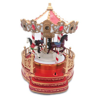 1 x RAW Customer Returns Glac Store Christmas Village Mobile Christmas Scenery Moving Castle with Lights and Music Sounds Animated Decoration various models Cavallucci Steps Mobile  - RRP €42.92