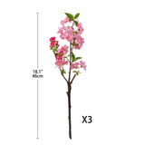 1 x RAW Customer Returns Briful 3PCS Artificial Flowers Like Real Spring Flowers Decorative Flower White Peach Blossom Artificial Branches 46CM Short Stems for Flower Arrangement Home Decoration - RRP €18.14